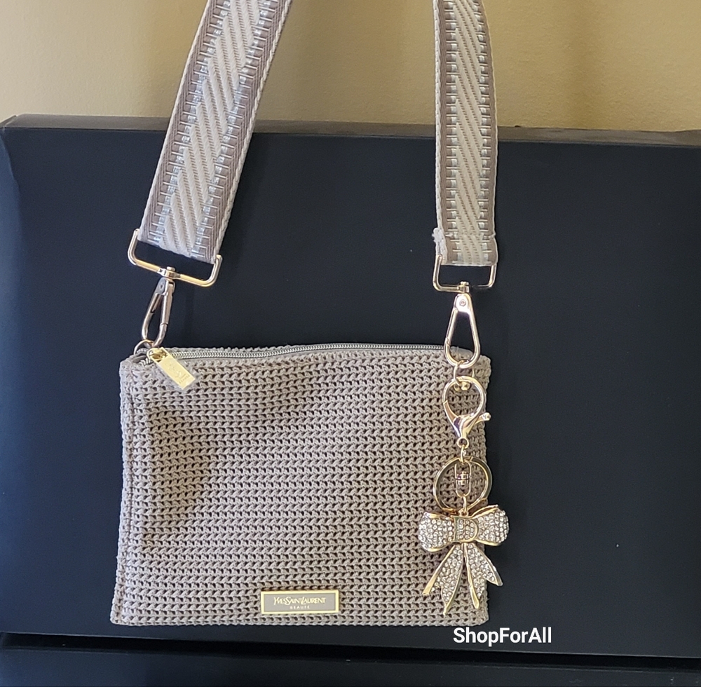 Yves Saint Laurent Elegant Tan Crossbody Bag